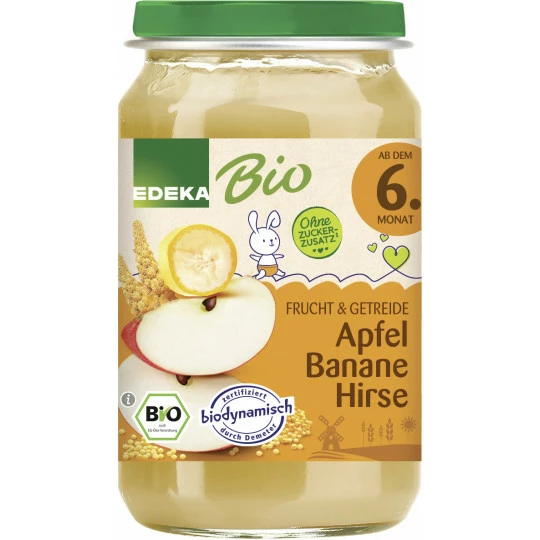 EDEKA Bio Apfel-Banane-Hirse Ab Dem 6.Monat 190G 1 EDEKA Bio Apfel-Banane-Hirse Ab Dem 6.Monat 190G
