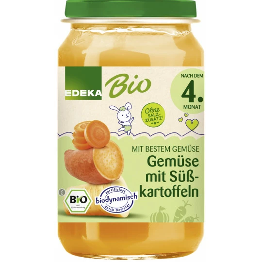 EDEKA Bio Gemüse Mit Süßkartoffeln Nach Dem 4.Monat 190G 1 EDEKA Bio Gemüse Mit Süßkartoffeln Nach Dem 4.Monat 190G