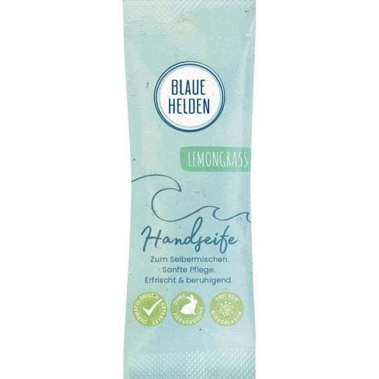 Blaue Helden Handseife Lemongrass Nachfüllpack 20ML 1 Blaue Helden Handseife Lemongrass Nachfüllpack 20ML