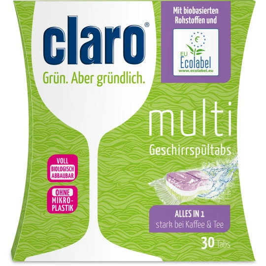 Claro Multi Geschirrspültabs Alles In 1 30ST 1 Claro Multi Geschirrspültabs Alles In 1 30ST