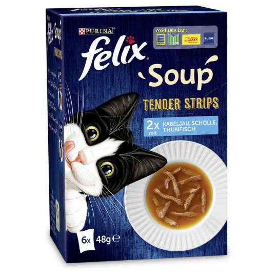 Felix Soup Tender Strips Wasser 6x48G 1 Felix Soup Tender Strips Wasser 6x48G