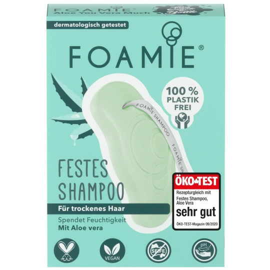 Foamie Festes Shampoo Aloe Für Trockenes Haar 80G 1 Foamie Festes Shampoo Aloe Für Trockenes Haar 80G