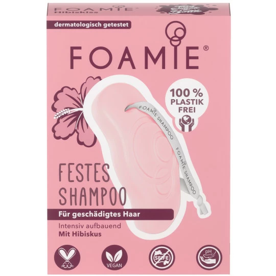 Foamie Festes Shampoo Hibiskus Für Geschädigtes Haar 80G 1 Foamie Festes Shampoo Hibiskus Für Geschädigtes Haar 80G