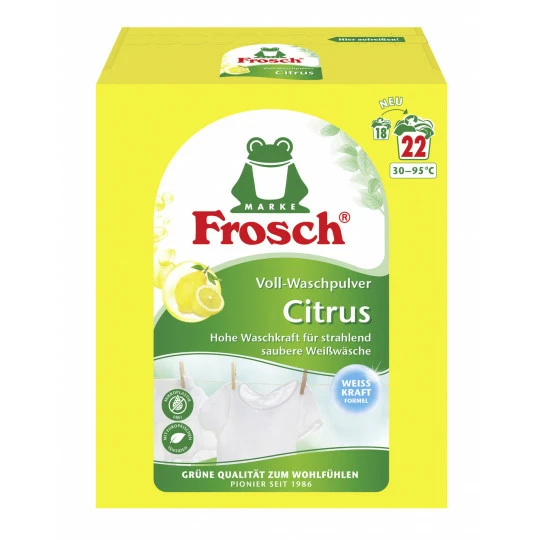 Frosch Voll-Waschpulver Citrus 1,45KG 22WL 1 Frosch Voll-Waschpulver Citrus 1,45KG 22WL