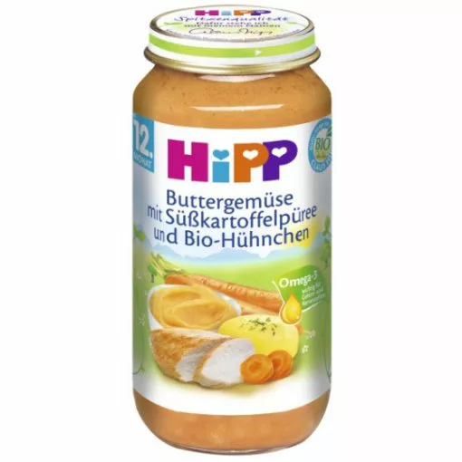 Hipp Bio Buttergemüse Und Bio-Hühnchen Ab 12. Monat 250G -Tiernahrung Geschaft hi6805 bio huehngemampampkart250g