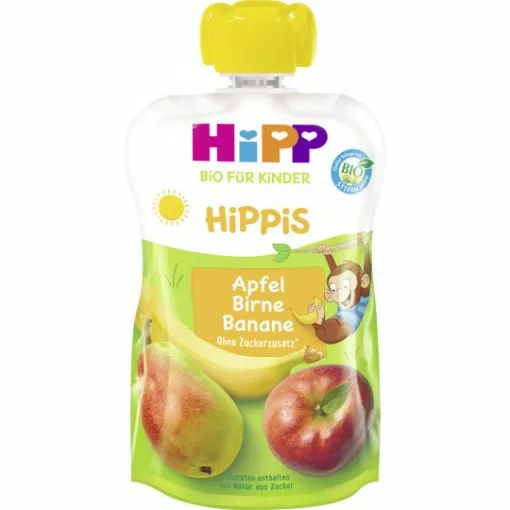 Bio Hippis Apfel-Birne-Banane 100G -Tiernahrung Geschaft hipp bio hippis apfelbirnebanane 100 g