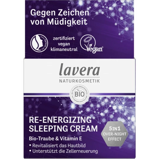 Lavera Naturkosmetik Re-Energizing Sleeping Cream 50ML 1 Lavera Naturkosmetik Re-Energizing Sleeping Cream 50ML
