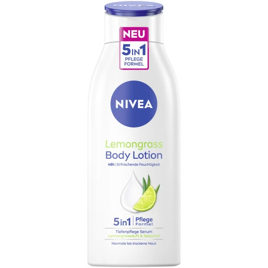 NIVEA Bodylotion Lemongrass 48h Tiefenpflege Serum 400ML 1 NIVEA Bodylotion Lemongrass 48h Tiefenpflege Serum 400ML