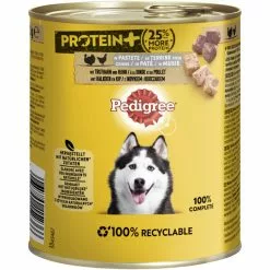 Pedigree Protein+ In Pastete Mit Truthahn Und Huhn 800G