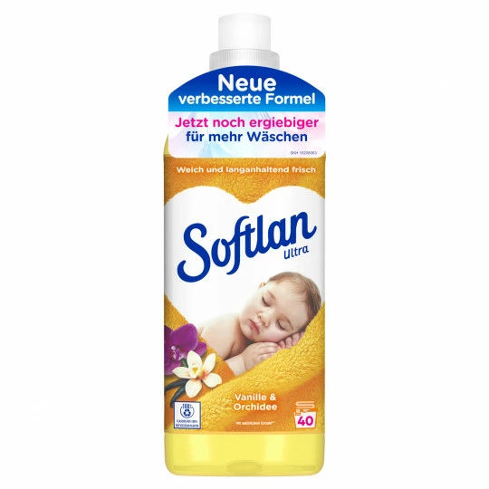 Softlan Ultra Weichspüler Vanille & Orchidee 1L 40WL 1 Softlan Ultra Weichspüler Vanille & Orchidee 1L 40WL