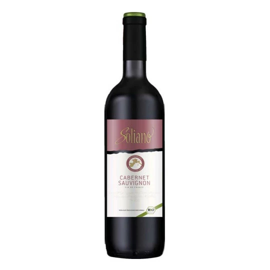 Soliano Cabernet Sauvignon DOC Bio-Rotwein 0,75L 1 Soliano Cabernet Sauvignon DOC Bio-Rotwein 0,75L